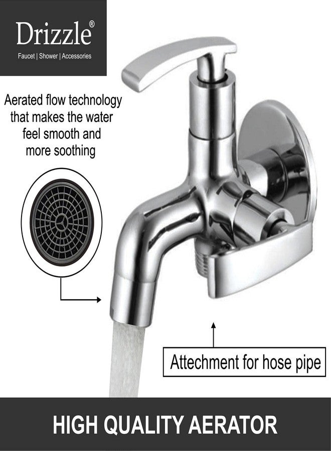 دريزل صنبور DRIZZLE النحاسي الناعم 2 في 1 ثنائي الاتجاه / حنفيات الحمام / حنفية ربع دورة / حنفية تدفق الرغوة (لون فضي، تشطيب كروم) - Image 3